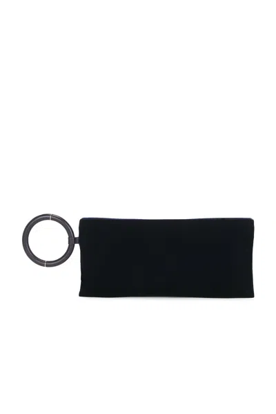 Tom Ford Velvet Nappa Leather Clutch In Navy
