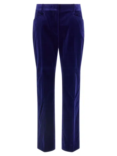 Tom Ford Velvet Pants In Blue