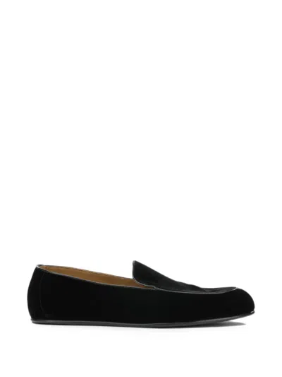Tom Ford Velvet Piping Loafers In Black