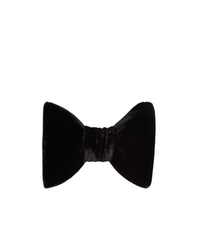Tom Ford Velvet Plain Bow Tie In Black