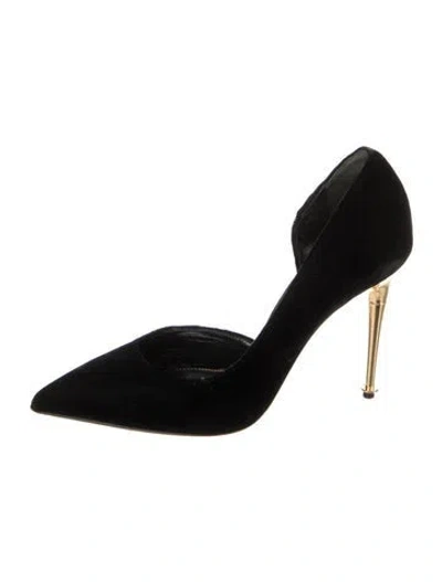 Pre-owned Tom Ford Velvet Pumps In Black