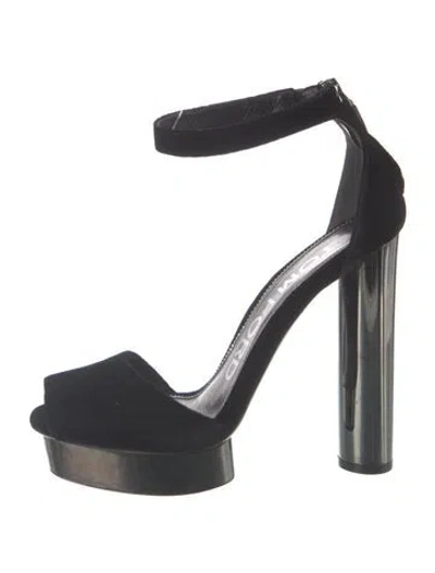 Pre-owned Tom Ford Velvet Pumps In Blue