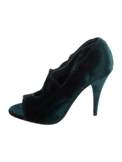 Pre-owned Tom Ford Velvet Pumps In Green