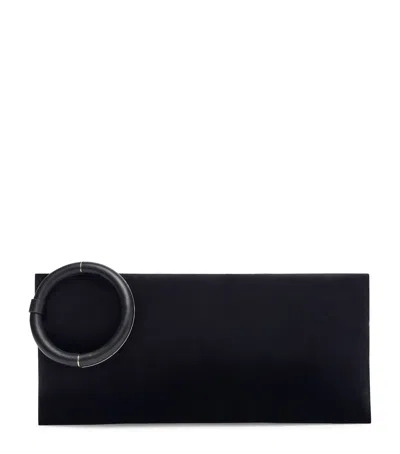 Tom Ford Velvet Ring Clutch In Black