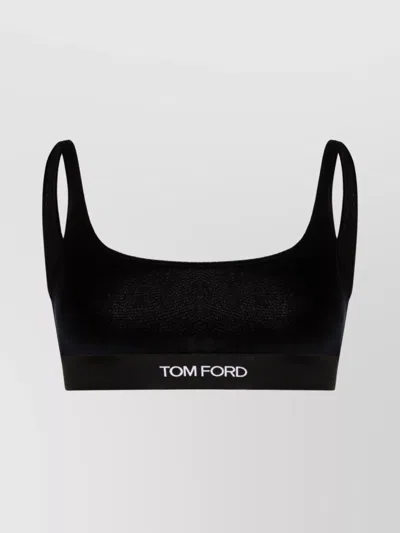 TOM FORD VELVET SCOOP NECK BRALETTE WITH STRETCH DESIGN