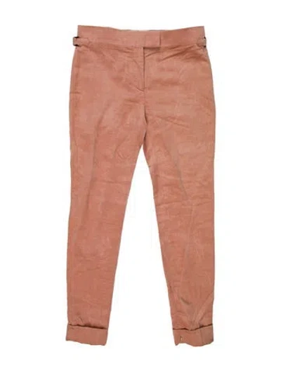 Pre-owned Tom Ford Velvet Skinny Leg Pants In Pink