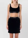 Tom Ford Stretch Lustrous Velour Signature Bralette Clothing In Black