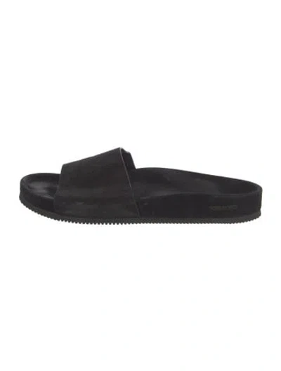 Pre-owned Tom Ford Velvet Slides In Black