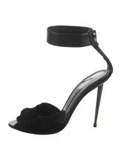 Pre-owned Tom Ford Velvet Slingback Pumps In Black