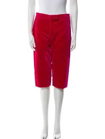 Pre-owned Tom Ford Velvet Straight Leg Pants In Pink