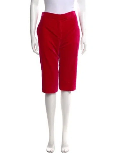 Pre-owned Tom Ford Velvet Straight Leg Pants In Pink