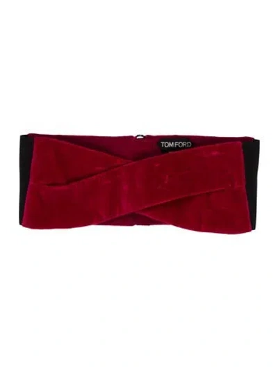 Pre-owned Tom Ford Velvet Strapless Crop Top In Pink