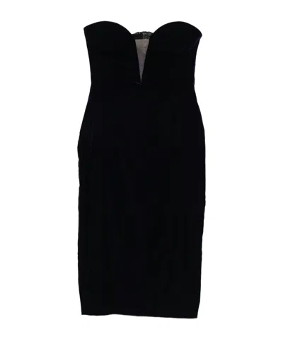 Tom Ford Velvet Strapless Dress In Black