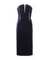 Shop Tom Ford Strapless Velvet Midi Dress In Black