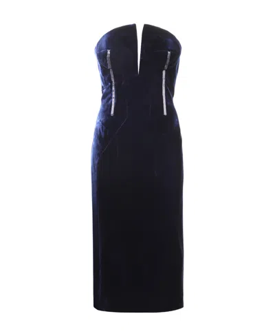 TOM FORD TOM FORD VELVET STRAPLESS EVENING DRESS