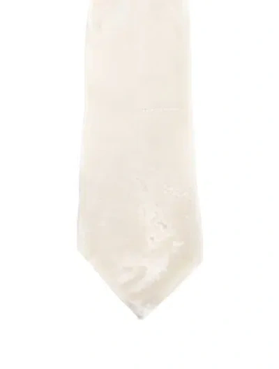 Pre-owned Tom Ford Velvet Tie In Neutrals