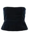Tom Ford Velvet Strapless Top Fitted Silhouette