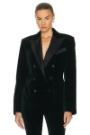 Tom Ford Velvet Tuxedo Relaxed Fit Jacket In Black