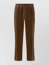 Tom Ford Velvet Waistband Trousers With Pockets And Side Pockets In Brown