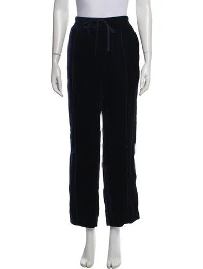 Pre-owned Tom Ford Velvet Wide Leg Pants In Blue