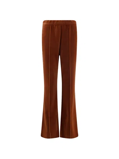 Tom Ford Velvet-effect Track Pants In Brown