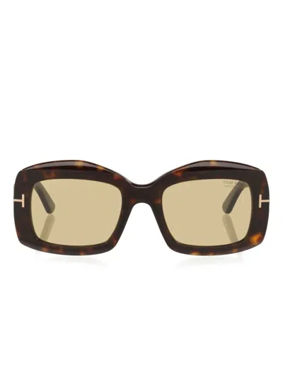 TOM FORD VENETIA METAL-DETAIL SUNGLASSES