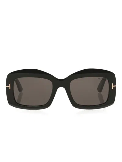 Tom Ford Womens Black Tr001992 Venetia Rectangle-frame Acetate Sunglasses