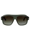 Tom Ford Verde Chiaro Luc / Verde Grad Acetate Sunglasses In Green