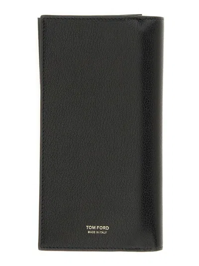 Tom Ford Vertical Leather Wallet In Animal Print