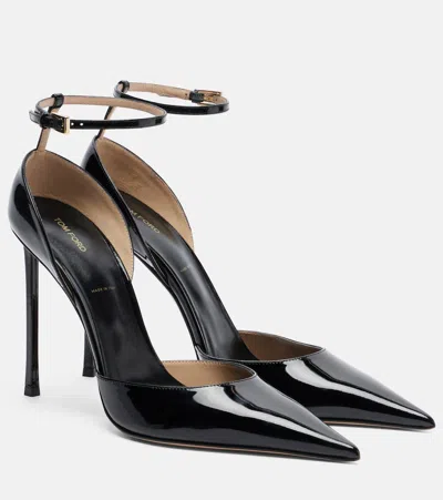 Tom Ford Elegant 10.5cm High Leather Pumps For Women In Black