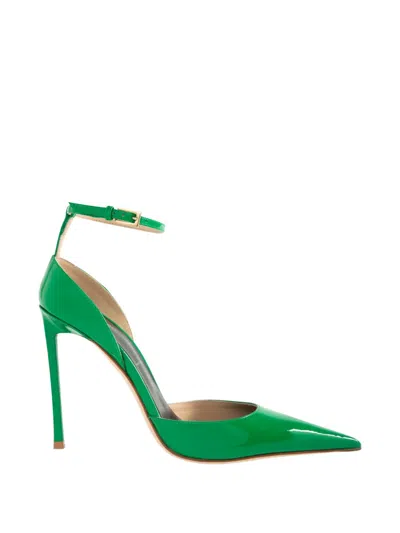 Tom Ford Vertigo Patent-leather Ankle-strap Pumps In Green