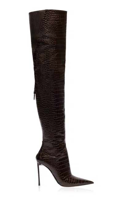 Tom Ford Vertigo Thigh High Boot In Brown