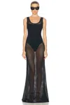 Tom Ford Vest Long Dress In Black