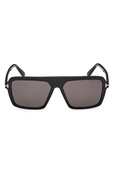 Tom Ford Vincent 56mm Pilot Sunglasses