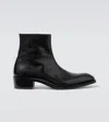 Tom Ford Black Burnished Leather Vincent Boots In Black