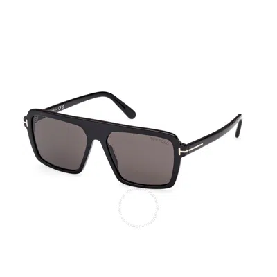 Tom Ford Vincent Smoke Square Men's Sunglasses Ft1176 01a 56 In Black