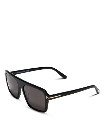 Tom Ford Vincent Square Sunglasses, 56mm In Black
