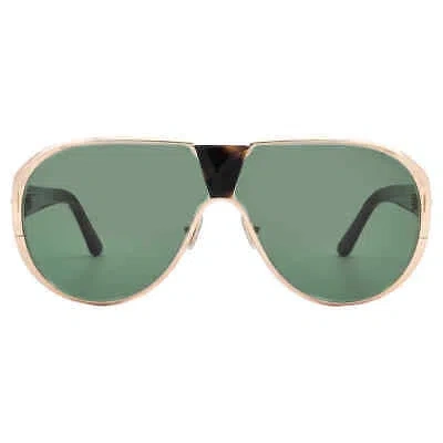 Pre-owned Tom Ford Vincenzo Green Mirror Pilot Men's Sunglasses Ft1072 28n 64