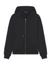 Tom Ford Vintage Garment Dyed Zip Hoodie In Space Blue