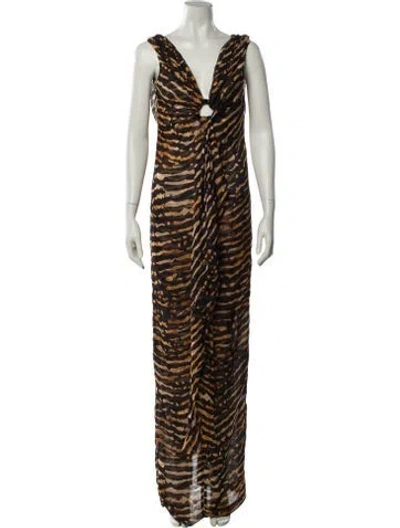 Pre-owned Tom Ford Vintage Long Dress In Brown