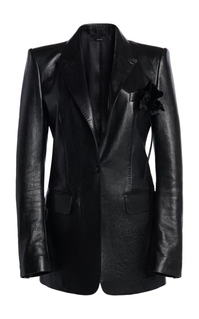 Tom Ford Vintage-look Lambskin Cocktail Jacket In Black