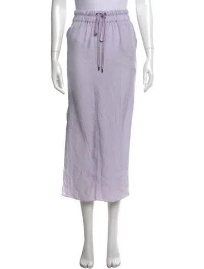 Pre-owned Tom Ford Vinyl Midi Length Skirt In Purple