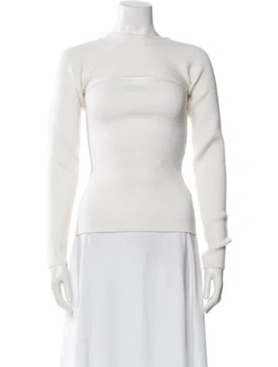 Pre-owned Tom Ford Virgin Wool Bateau Neckline Sweater In Neutral