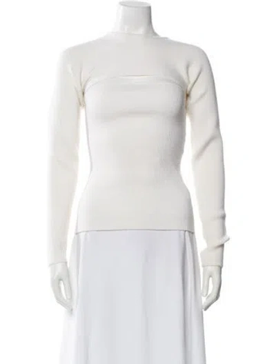 Pre-owned Tom Ford Virgin Wool Bateau Neckline Sweater In Neutrals