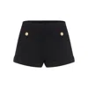 Tom Ford Blue Virgin Wool Bermudas In Black