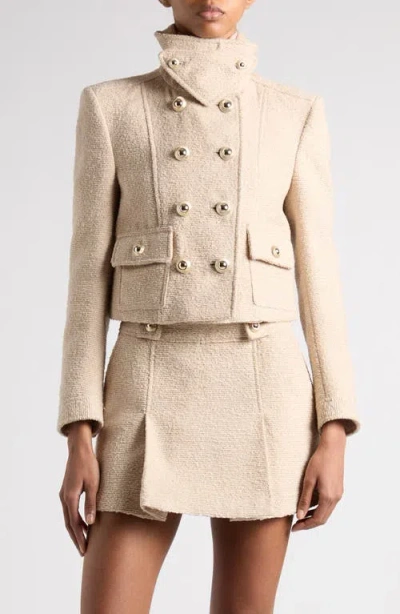 Tom Ford Wool-blend Bouclé Jacket In Jb306 Milky Beige