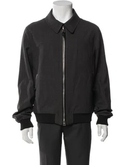 Pre-owned Tom Ford Virgin Wool Bomber Jacket In Black