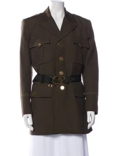 Pre-owned Tom Ford Virgin Wool Coat In Green