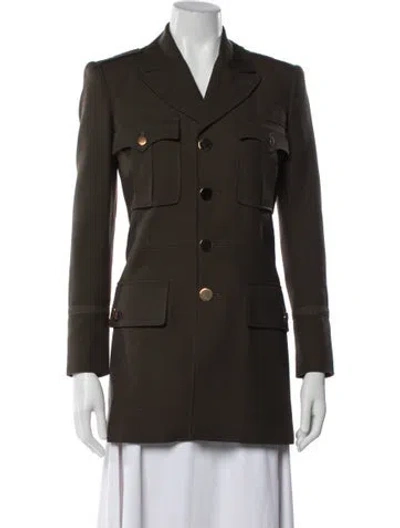 Pre-owned Tom Ford Virgin Wool Coat In Green