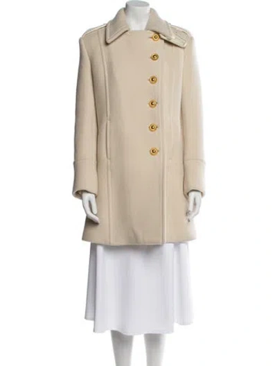 Pre-owned Tom Ford Virgin Wool Coat In Neutral